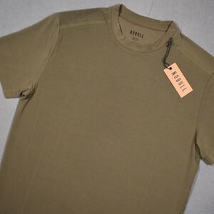 NOBULL Mens Ultrasoft Blank Army Green Large Performance Wicking Tee